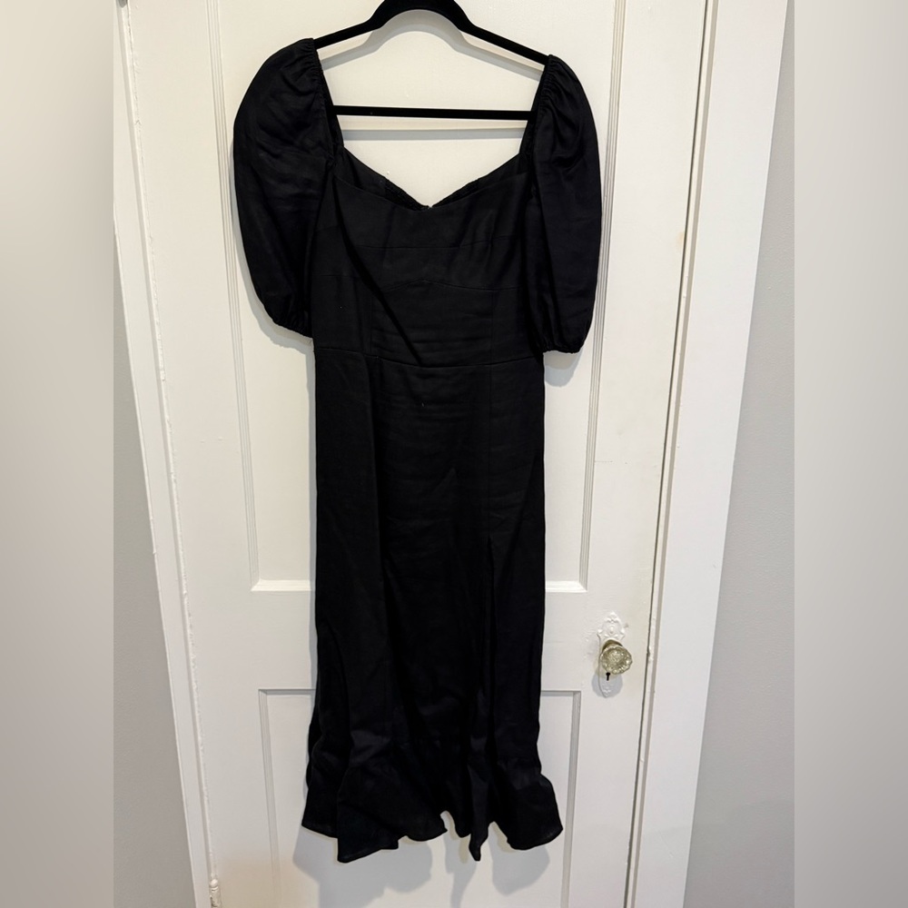 Reformation XXX Black Midi Dress